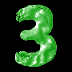 number 3 milk green