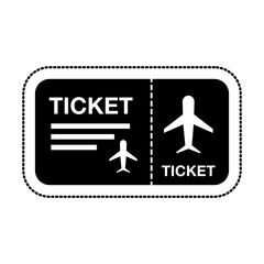 Fototapeta premium ticket flight isolated icon vector illustration design