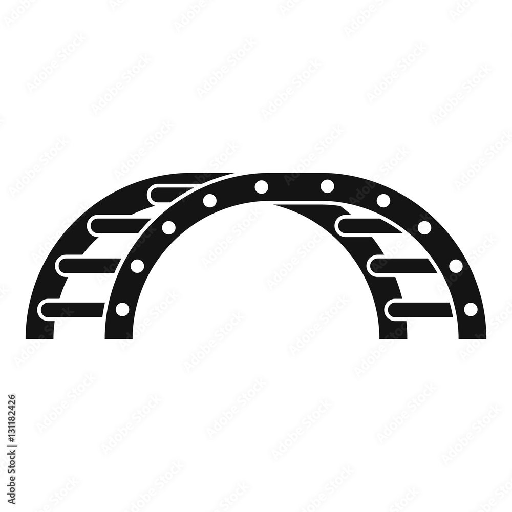 Poster climbing stairs on a playground icon. simple illustration of climbing stairs on a playground vector 