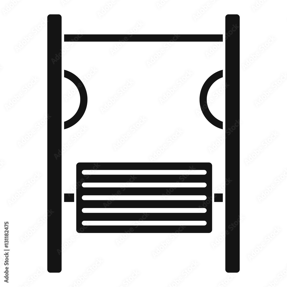 Poster playground simulator icon. simple illustration of playground simulator vector icon for web
