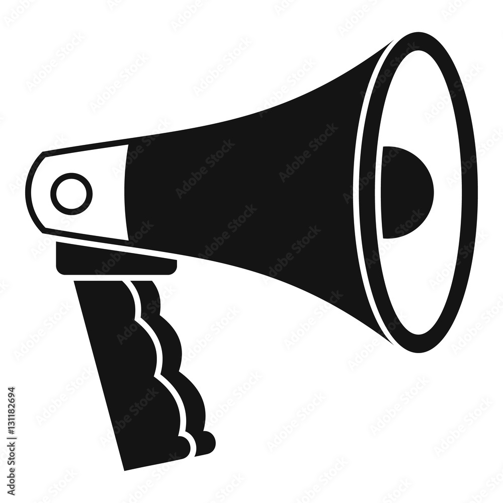 Aufkleber loudspeaker icon. simple illustration of loudspeaker vector icon for web