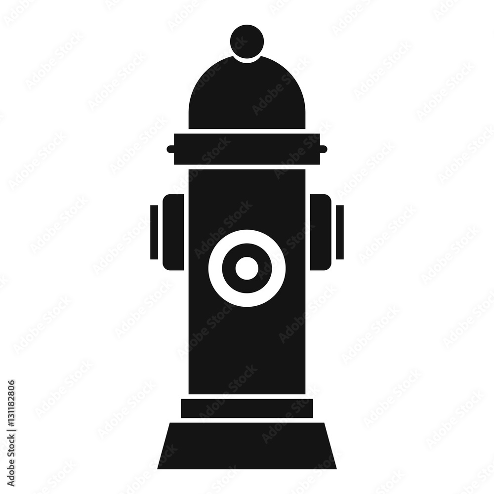 Poster hydrant icon. simple illustration of hydrant vector icon for web