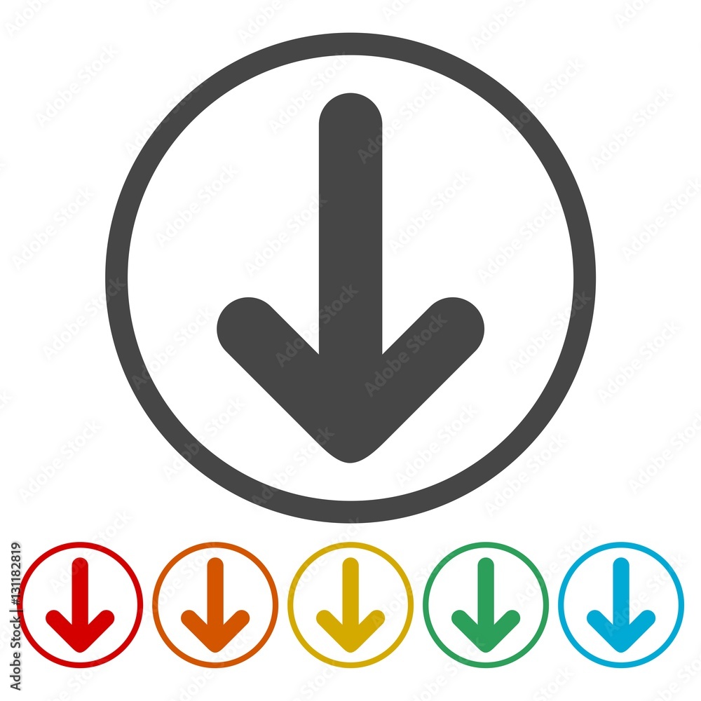Poster arrow vector icons set