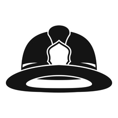 Fireman helmet icon. Simple illustration of fireman helmet vector icon for web