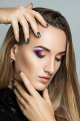Fototapeta premium Portrait of beautiful sensual girl