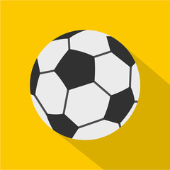 Soccer ball icon. Flat illustration of soccer ball vector icon for web