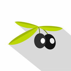 Olives icon. Flat illustration of olives vector icon for web