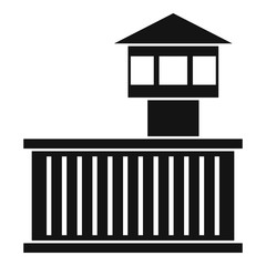 Prison tower icon. Simple illustration of prison tower vector icon for web