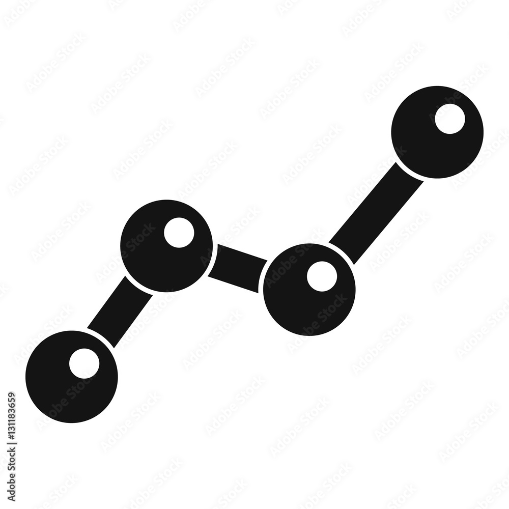 Poster chart statistics line icon. simple illustration of chart statistics line vector icon for web