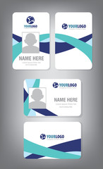 Vertical and Horizontal Identification id cards set Vector illustration