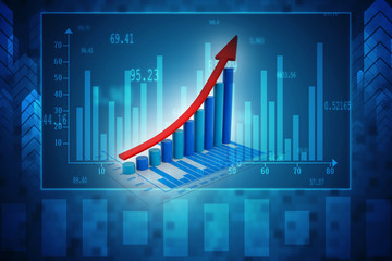 Stock market online business concept. business Graph 