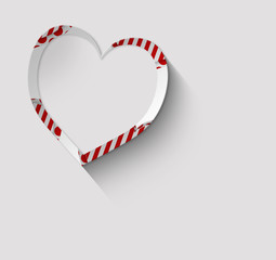 Cuore su sfondo grigio