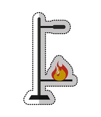 burner laboratory isolated icon vector illustration design
