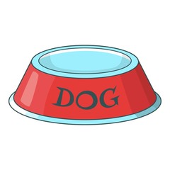 Pet dog bowl icon. Cartoon illustration of pet dog bowl vector icon for web