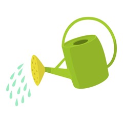 Watering can icon. Cartoon illustration of watering can vector icon for web design