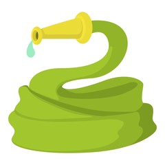 Garden hose icon. Cartoon illustration of garden hose vector icon for web design