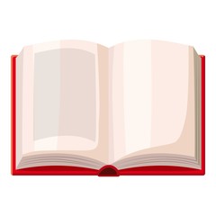 Open book icon. Cartoon illustration of open book vector icon for web design