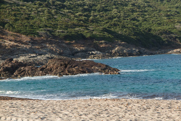 sea view of guadeloupe island caribbean beach