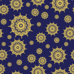 Seamless background with snowflakes