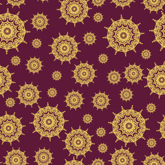 Seamless background with snowflakes