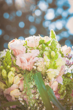 Hochzeit Strau&szlig; Blumen Bunt