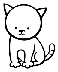 kitten character coloring page