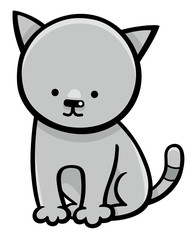 Obraz na płótnie Canvas kitten cartoon character