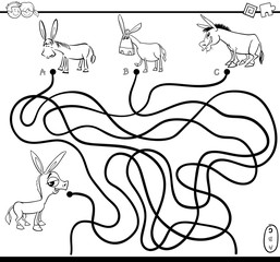 maze path game coloring page