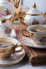 Coffee cups and tableware from the 19th century Bavaria