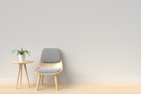 chair in room white background Modern Style,3D rendering