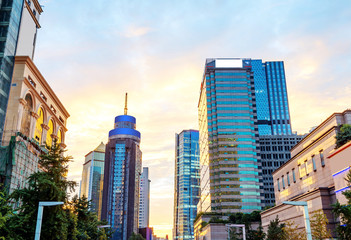 Fototapeta premium Cityscape of Chengdu, China