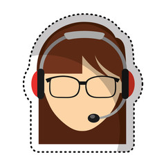 customer service agent avatar vector illustration design