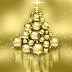Christmas gold tree