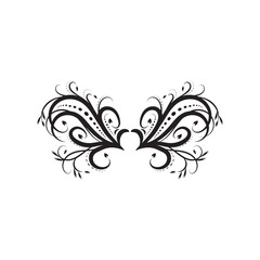 art vintage decoration element isolated on white background for design text vector illustration