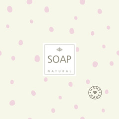 Vector background for natural handmade soap, decorative paper