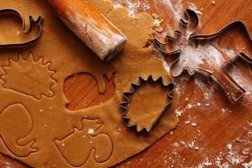 The process of making Christmas cookies