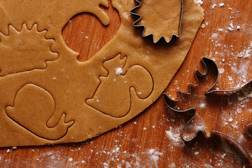 The process of making Christmas cookies