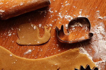 The process of making Christmas cookies