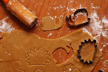 The process of making Christmas cookies