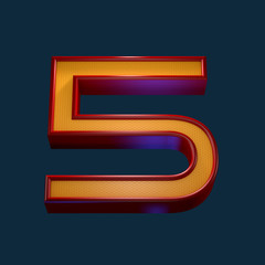 3d rendering of letter 5 © Wimstock