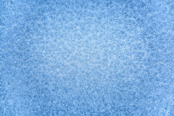 Patterns of ice on the glass a cold day