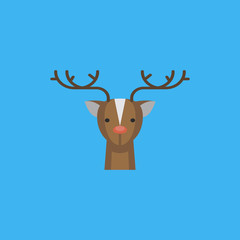 deer icon. flat design