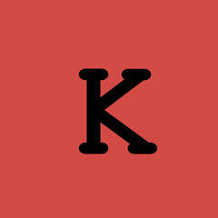 k icon. flat design