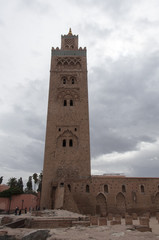 Fototapeta na wymiar Mezquita de la Kutubía, Marrakech, Marruecos