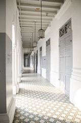 Covered corridor in Singapore build
