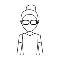 Obraz premium young woman avatar character vector illustration design