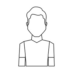 young man avatar character vector illustration design