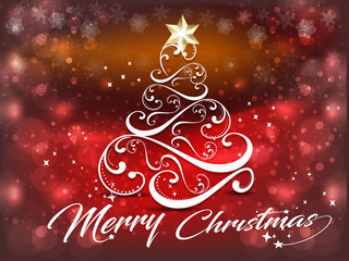 Merry Christmas celebration  background  with tree
