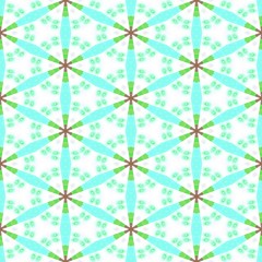 Seamless pattern with colorful floral repeating shapes - digitally rendered graphic