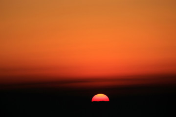 Sunrise over mountains at Tigerhill in Darjeeling mountains.